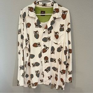 Piggy Pajamas Women’s Owl Print Pajama Top